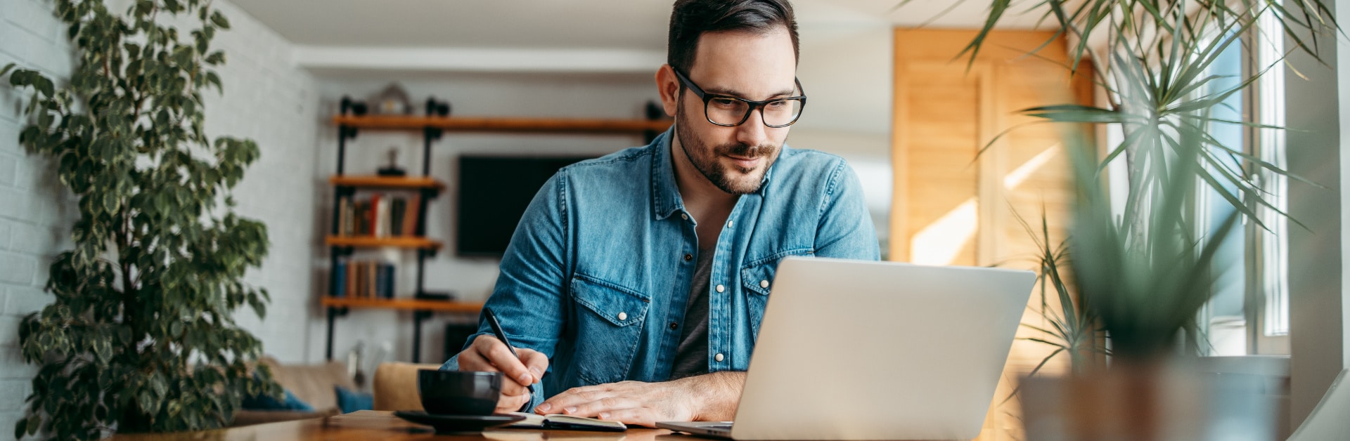 Person working on laptop